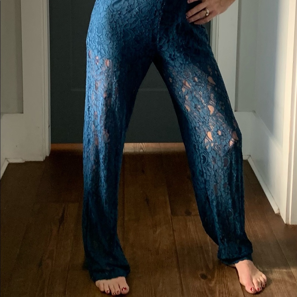 Forever 21 romper lace see-through on the legs